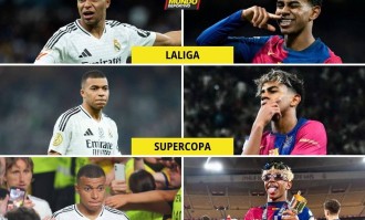 麻姆巴佩对亚马尔1胜7负&amp;amp;决赛两败 唯一胜场巴黎欧冠淘汰巴萨